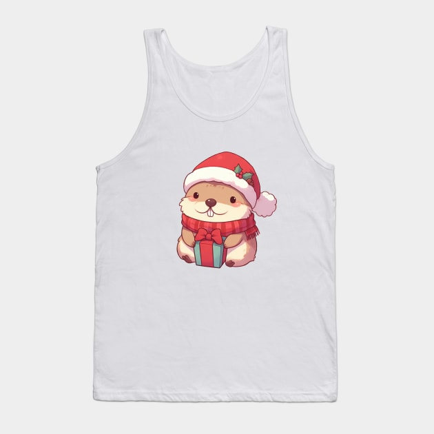 Christmas Marmot Santa Tank Top by Takeda_Art